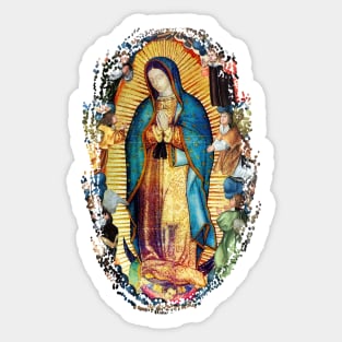 Our Lady of Guadalupe Virgin Mary and Angels Sticker